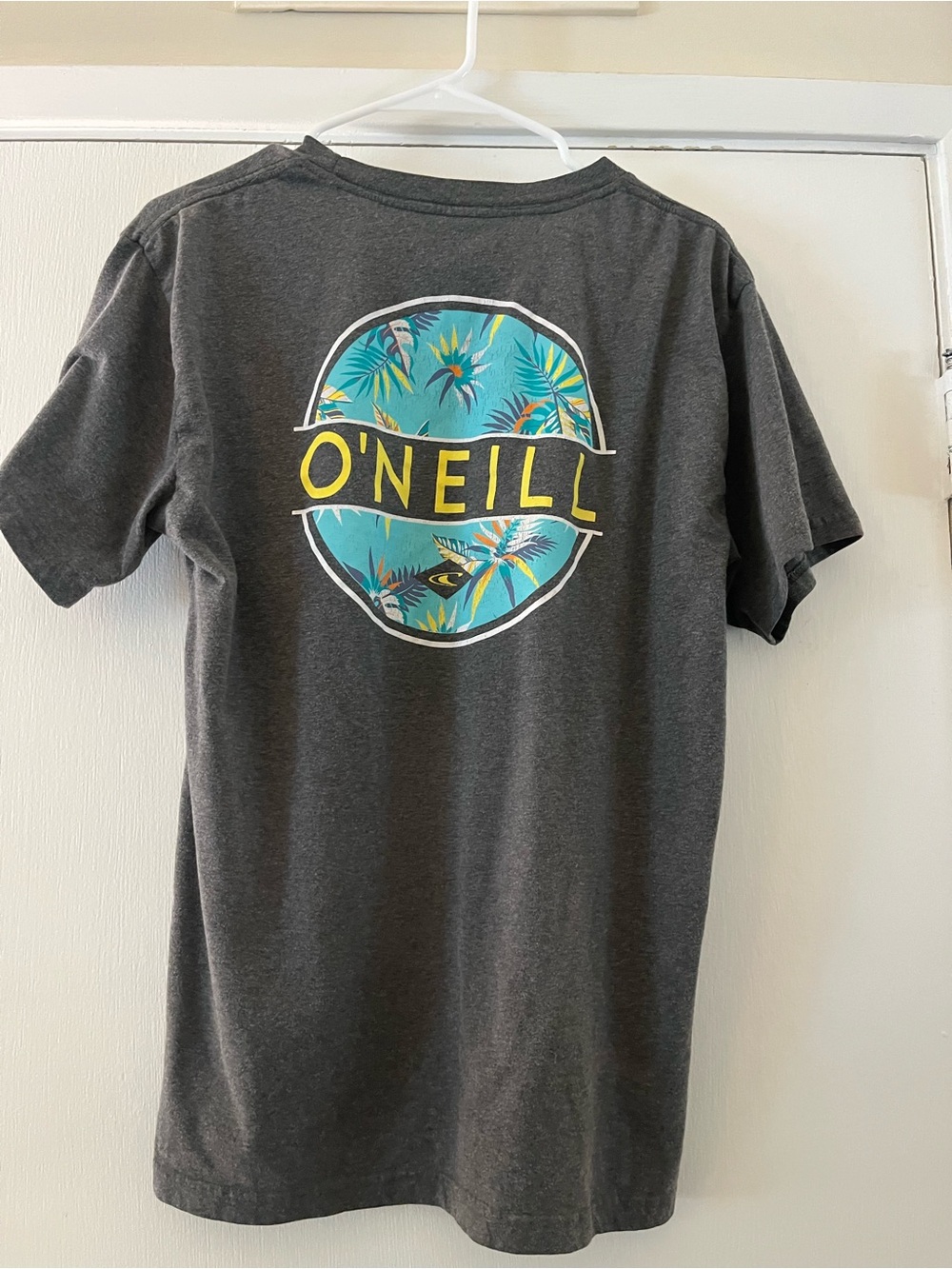 O'Neill Charcoal Short Sleeve Tee with Yellow Logo 💛